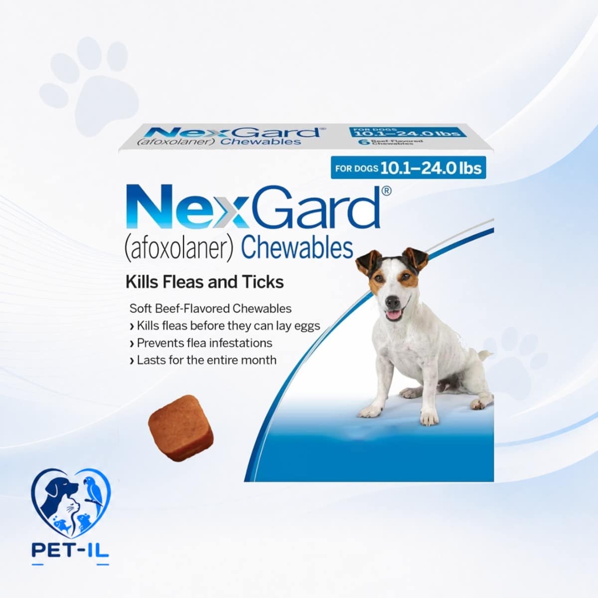 NexGard טבליות לעיסה - טיפול בפרעושים וקרציות לכלבים