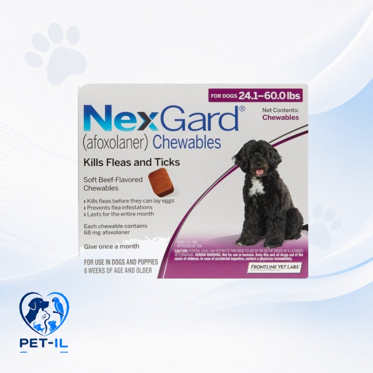 NexGard טבליות לעיסה - טיפול בפרעושים וקרציות לכלבים