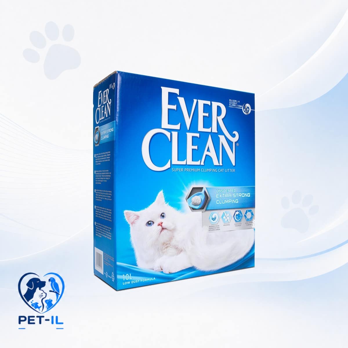 EVER CLEAN אקסטרה הייג'ין ללא בישום חול מתגבש - חול לחתולים