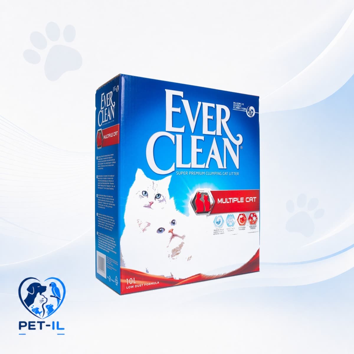 EVER CLEAN חול מתגבש לבית מרובה חתולים - חול לחתולים