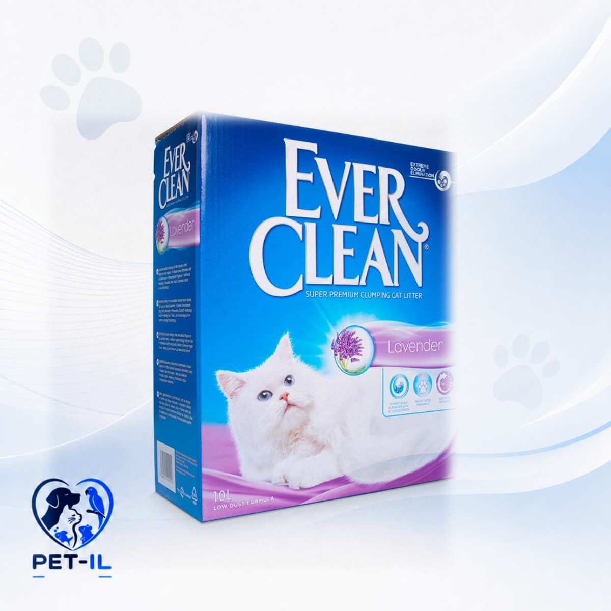EVER CLEAN חול היגיינה מוגברת בניחוח לבנדר מתגבש - חול לחתולים